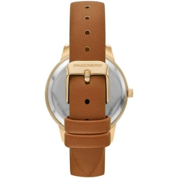 Skechers Womens Gold Watch Bracelet Gift Set Analog Quartz Water Resistant - Picture 3 of 6